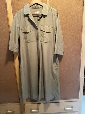 마가렛호웰 실크 코튼 셔츠 원피스 롱 기장