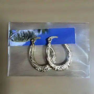 하와이안 주얼리 후프 귀걸이 써지컬 스테인리스