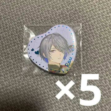 니지산지 코야나기 로우 발렌타인 하트형 캔뱃지