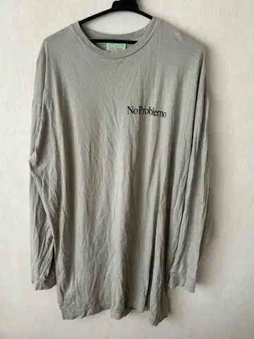 Aries No Problemo 그레이 긴팔 티셔츠
