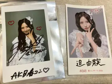 AKB48 봄 콘서트 스크래치 스티커 친필 사인 폴라로이드 사코 유미