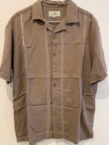 Island Shores 반팔 셔츠 L 브라운