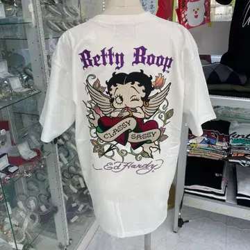 6 에드 하디 베티 붑 티셔츠 화이트