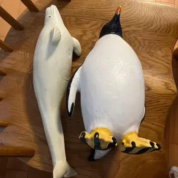 리얼 펭귄 화이트 돌고래 봉제 인형