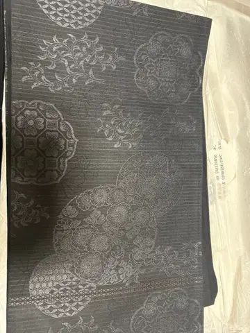 고품질 상복 기모노 블랙 베이스에 흰 꽃 패턴, 겨울용, 여름용