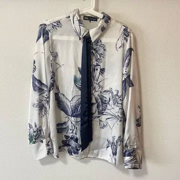 ZARA 꽃무늬 긴팔 셔츠 넥타이 세트