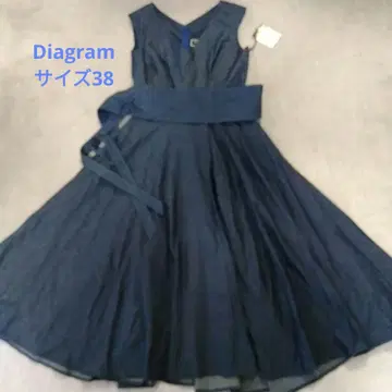 Diagram 슬리브리스 원피스 데님 사이즈 38 새상품