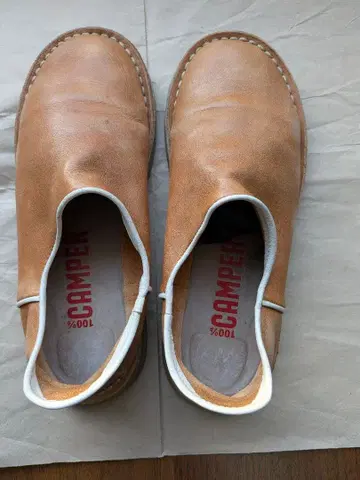 CAMPER 브라운 가죽 스니커즈