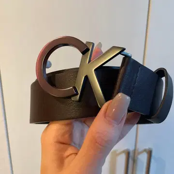 캘빈 클라인 가죽 벨트 다크 브라운