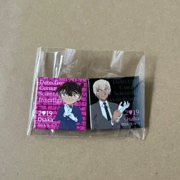 명탐정 코난 과학 수사전 발렌타인 캔뱃지 에도가와 코난 아무로 토오루