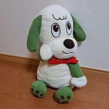 멍멍 봉제 인형 빨간색 리본 포함