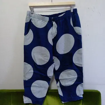 블루블루 재팬 인디고 염색 빅볼 7부 기장 팬츠