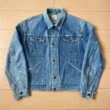 60's Wrangler 124mj 데님 자켓 왼쪽 능직 40
