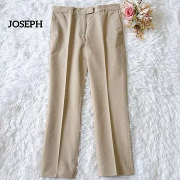 JOSEPH 센터 프레스 팬츠 베이지 M 상당 출퇴근 깔끔함