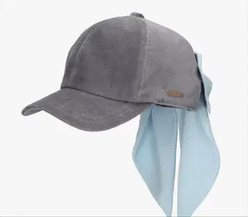 [새상품급] 카오리노모리 오버라이드 그레이 스웨이드풍 리본 포함 캡