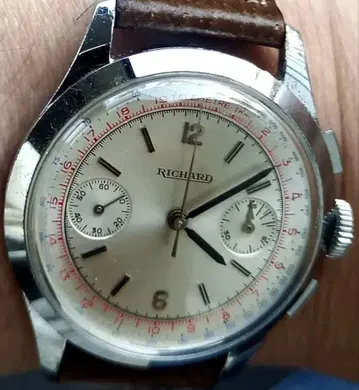 RICHARD 수동 와인딩 크로노그래프 앤티크 레어 새상품급