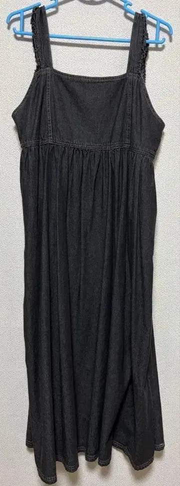 어깨 프릴 데님 원피스 사만사 모스모스