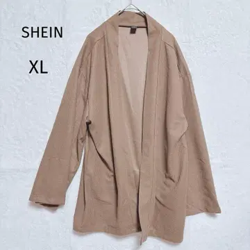 [ 쉬인 ] 리브 베이지 가디건 긴팔 XL 빅 사이즈 겉옷