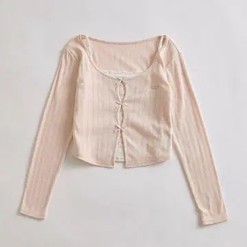 OLIVE des OLIVE 올리브 데 올리브 인생샷 리본 상의 핑크