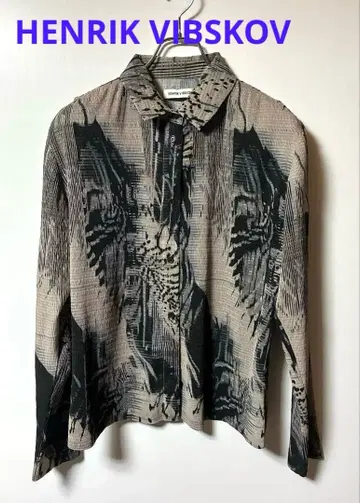 HENRIK VIBSKOV 아트 프린트 셔츠 S
