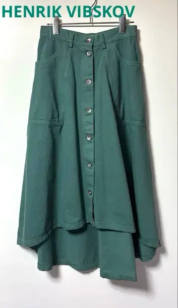HENRIK VIBSKOV 플레어 스커트 XS 그린