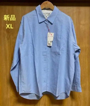 유니클로 이네스 드 라 프레상쥬 옥스포드 셔츠 라이트 블루