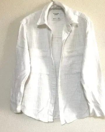 Abercrombie & Fitch 화이트 린넨 셔츠 XS 아바클로