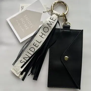 SNIDEL HOME 스나이델 로고 참 패스 케이스 블랙