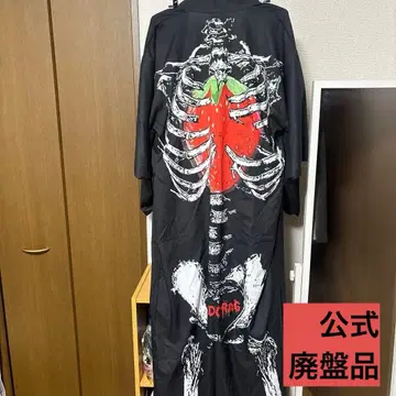 ACDC RAG 골격 이치고 디자인 스트로베리 기모노 유카타 M