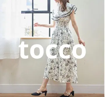 tocco closet 토와르 드 주이 케이프 원피스 M 펄 버튼