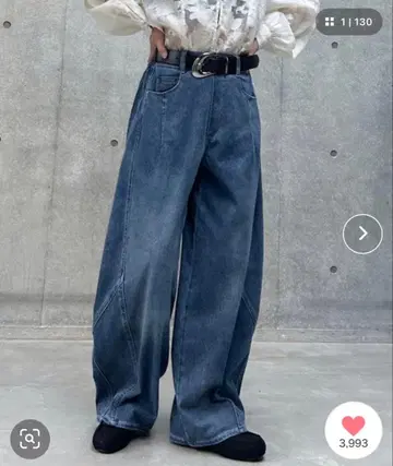 페이지 보이<마치 데님처럼!/자외선 차단/접촉 냉감>마루데니 코쿤 팬츠