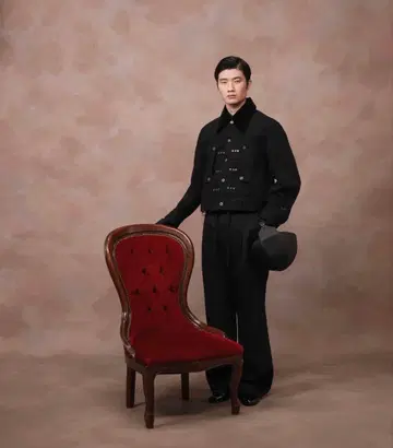 SOSHIOTSUKI 소시오츠키 21aw 동대사 데님 옷깃 벨로아 자켓