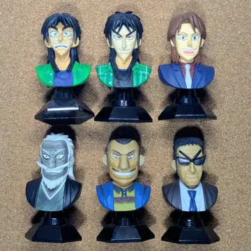 카이지 흉상 피규어 6체 전 종류 세트