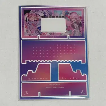Shibuya Sakura Stage 벚꽃 미쿠 아크릴 만년 달력