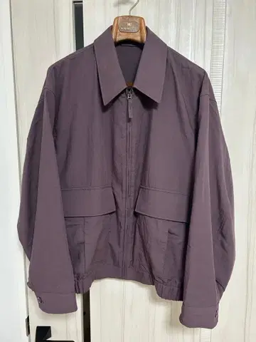 UNIQLO U 26SS 숏 지퍼 블루종 퍼플 XL 완판템