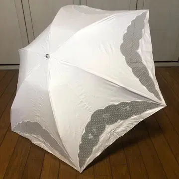 질스튜어트 우천 겸용 접이식 우산 (도트 오프화이트 UV 차광 열차단)