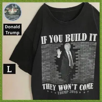 도날드 트럼프 대통령 프린트 TEE 블랙 인물 tee 블랙