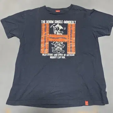 고급 Studio D'Artisan 네이비 T셔츠 L 사이즈