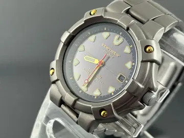 W) 솔라 배터리 새상품 남성용 CITIZEN 인터셉터 티타늄 작동품