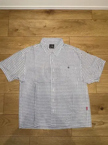 BELVET Cropped checkered shirt 화이트