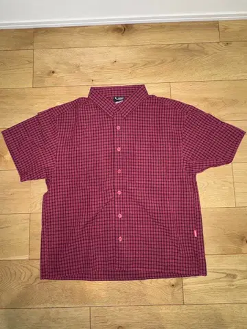 BELVET Cropped checkered shirt 빨간색 RED