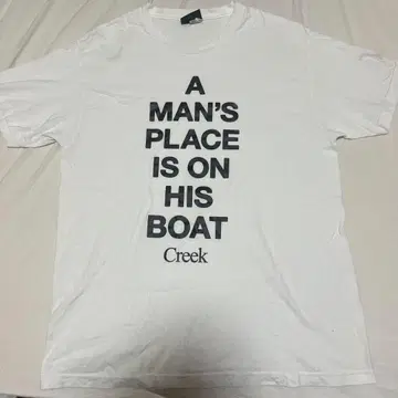 Creek T셔츠 화이트 L 사이즈