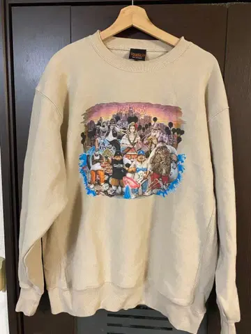 명작 OSSANTHEHOOD 칠복신 뮤럴 맨투맨 오싼자후드