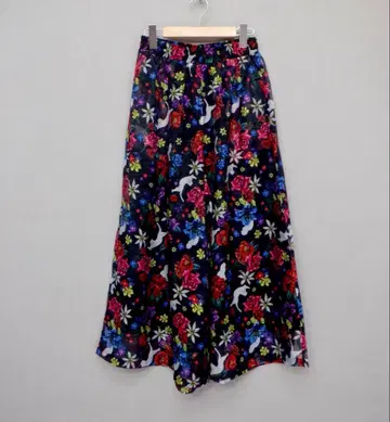 택 포함 새상품 스칼라 152684: 고양이 꽃무늬 시어 팬츠