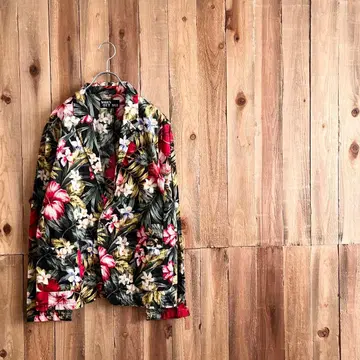 WORN OUT AGE 하이비스커스 패턴 자켓 L 사이즈 일본제