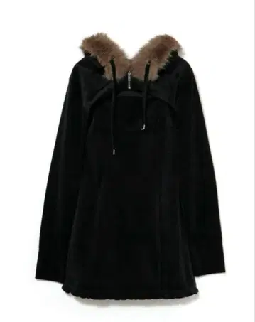 bubbles 벨벳 퍼 후드 원피스 S