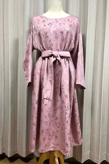 기모노 리메이크 하늘하늘 원피스 동원단 벨트 포함 빈티지 원단 핸드메이드