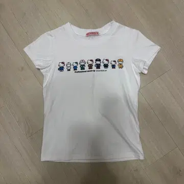 Y2k 반팔 T셔츠 화이트 핏 Hello Kitty