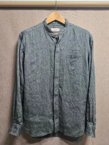 19SS NICENESS 마이클 실크헴프 스탠드 카라 셔츠