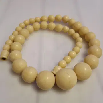 빈티지 그라데이션 목걸이 아이보리 컬러 빅 사이즈 46g #12